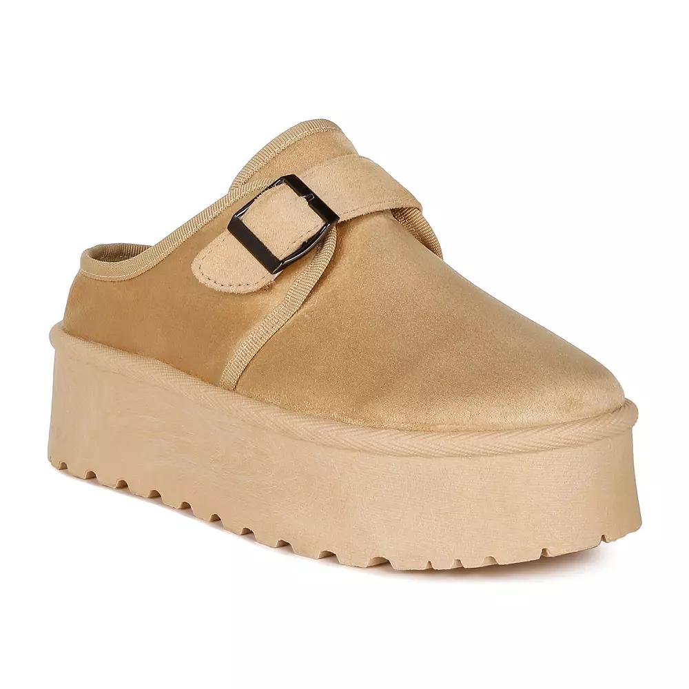 London Rag Ryeson Women's Platform Mules, Size: 8, Beige Product Image