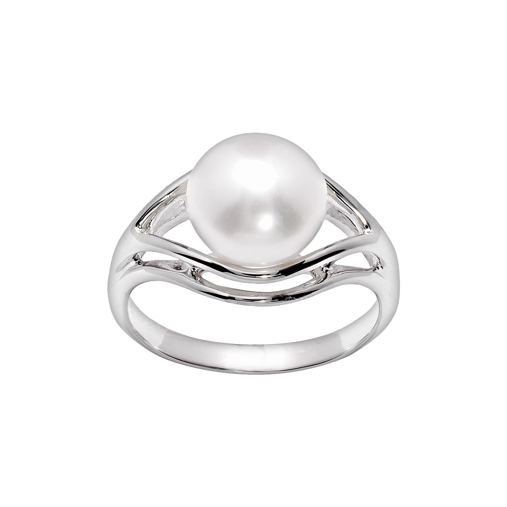 PearLustre by Imperial Sterling Silver Freshwater Cultured Pearl Ring, Womens Product Image