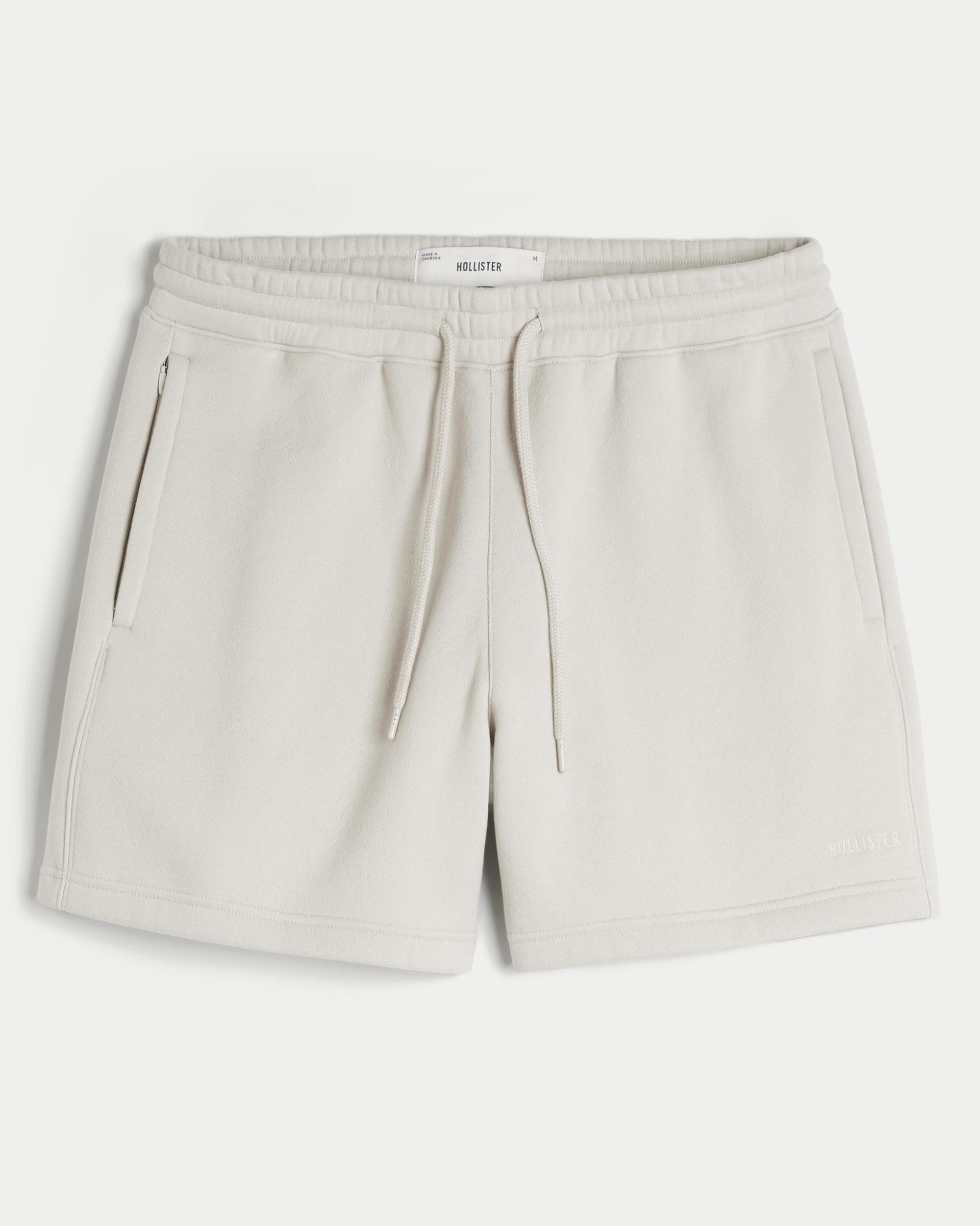 Mid-Thigh Loose Fleece Shorts Product Image