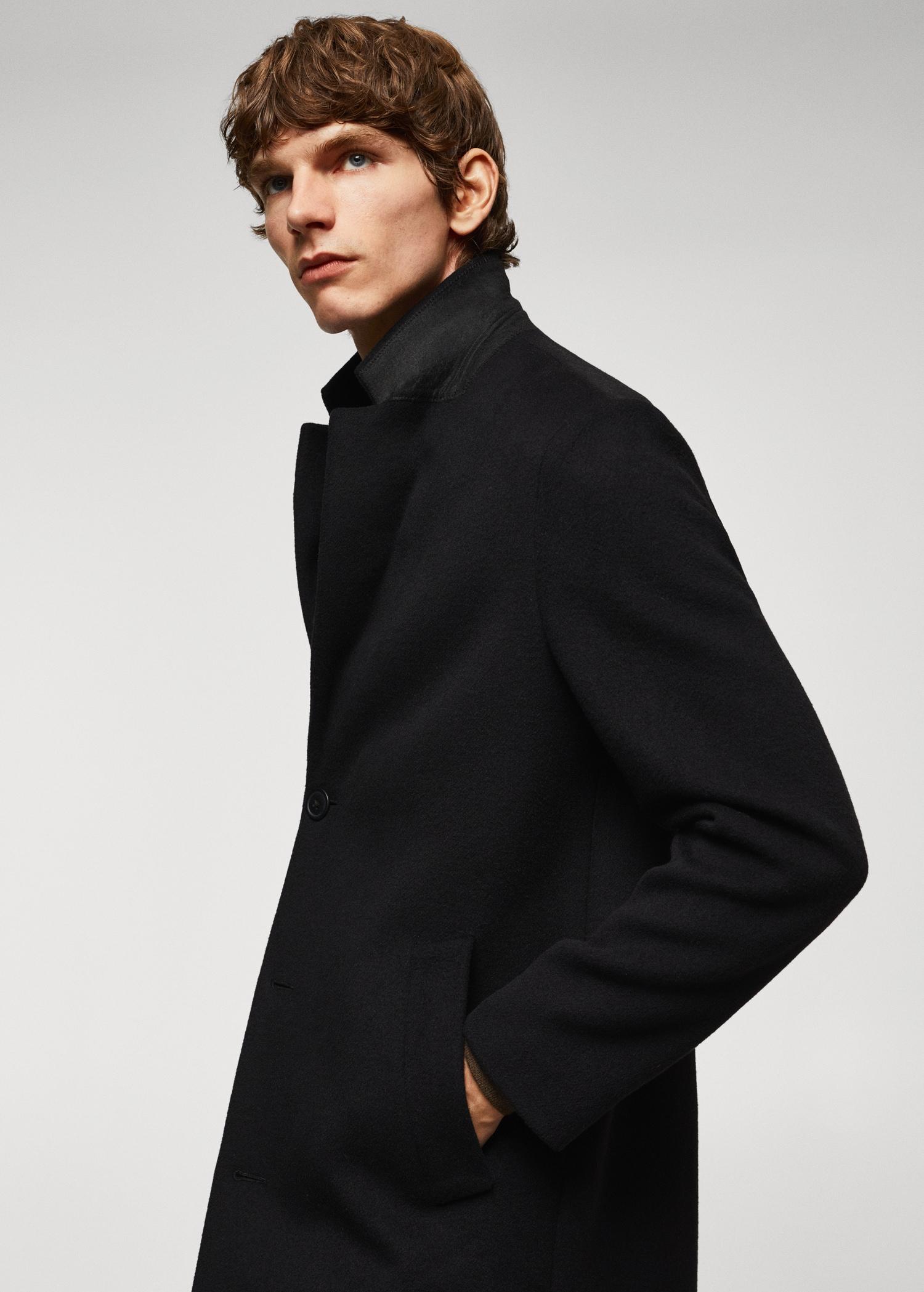 Recycled woollen coat - Men | MANGO USA Product Image