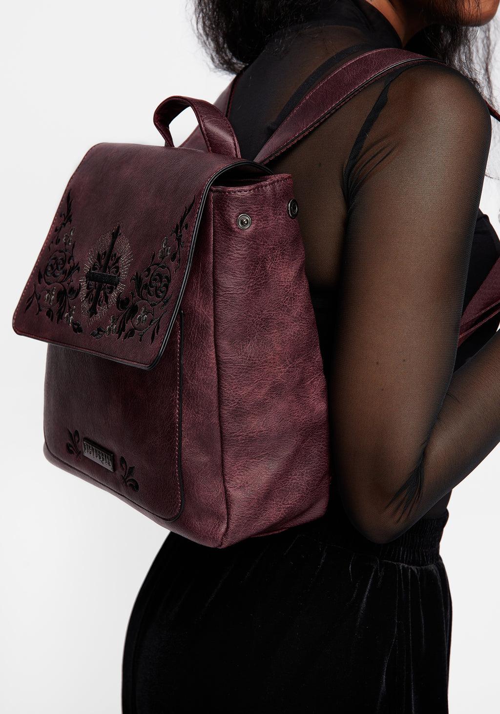 Elderberry Embroidered Mini Backpack Product Image