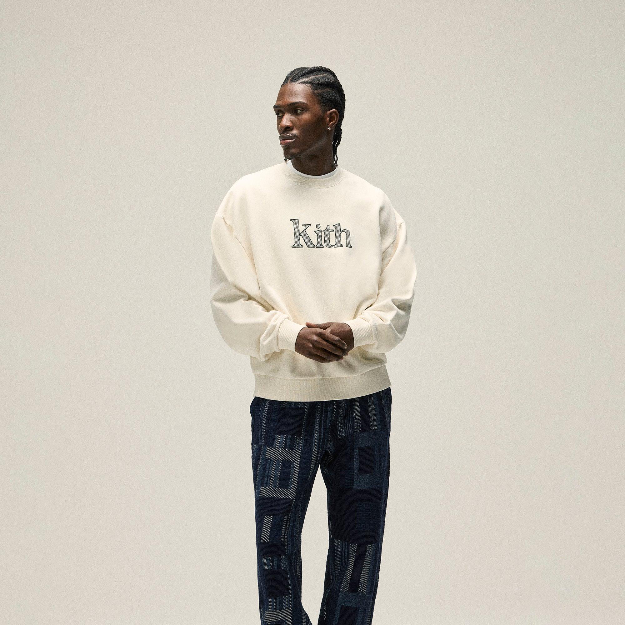 Kith Serif Nelson Crewneck - Sandrift Male Product Image