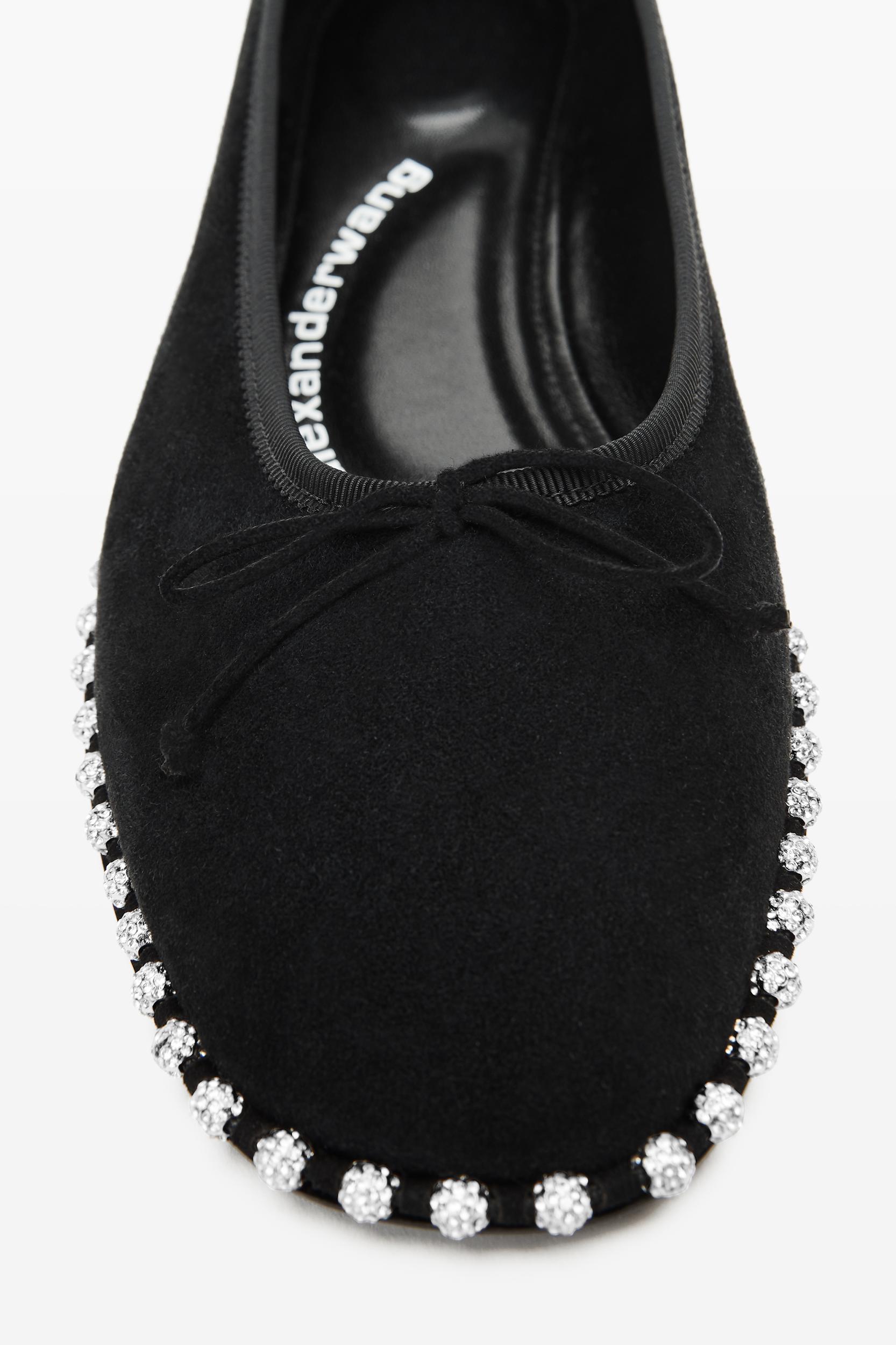 Black Suede Lina Flat Product Image