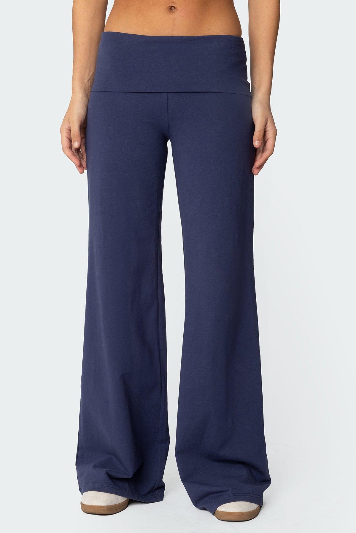 Wide Leg Foldover Pants Product Image
