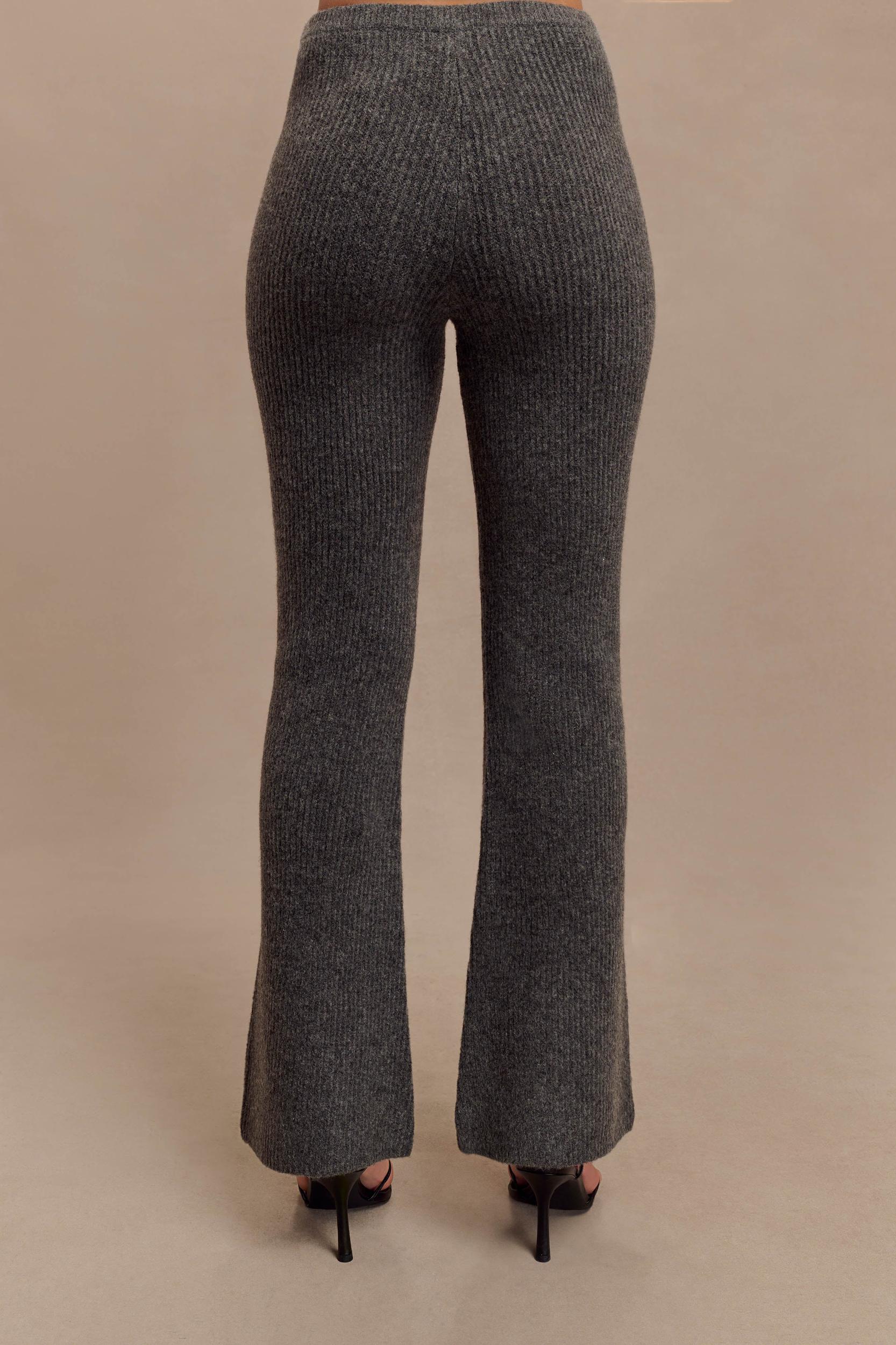 Shyann Straight Leg Knit Pant - Charcoal Marle Product Image