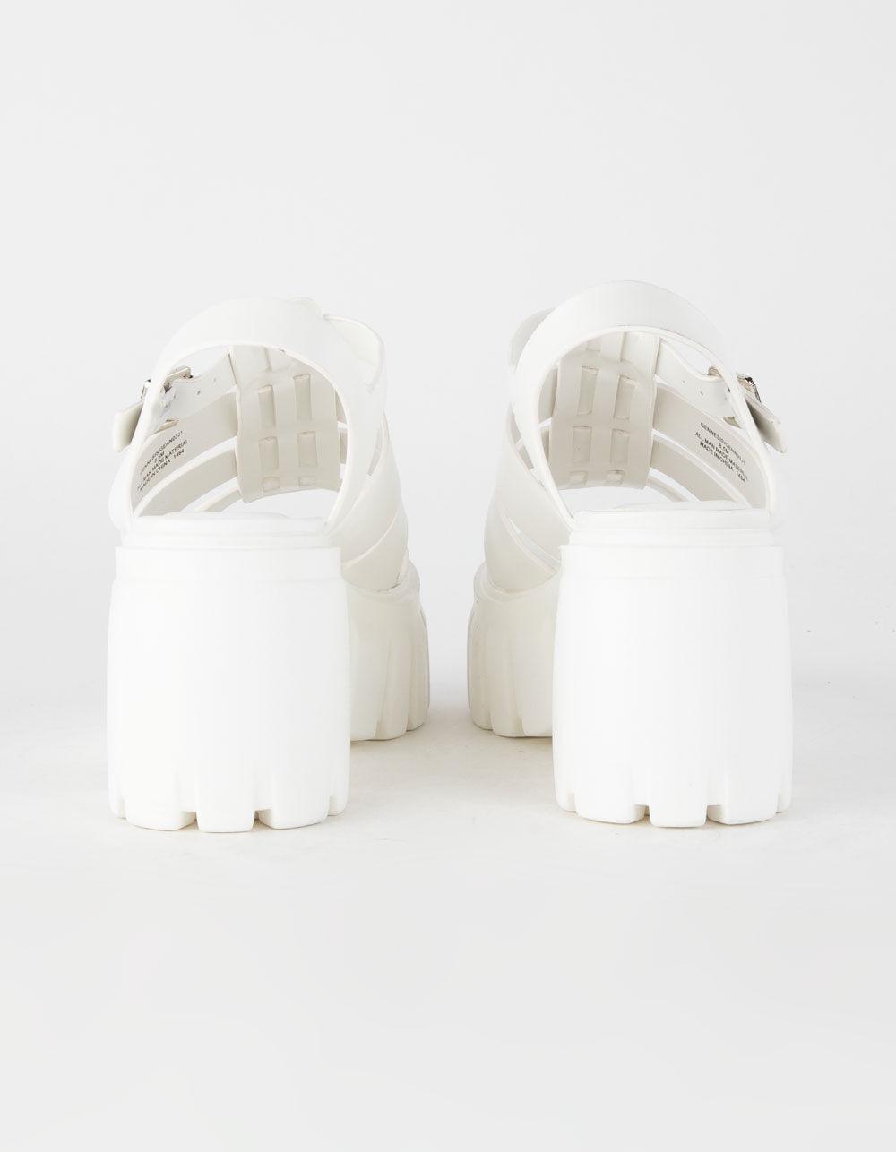 MADDEN GIRL Genesis Cage Platform Womens Sandals - WHITE Product Image
