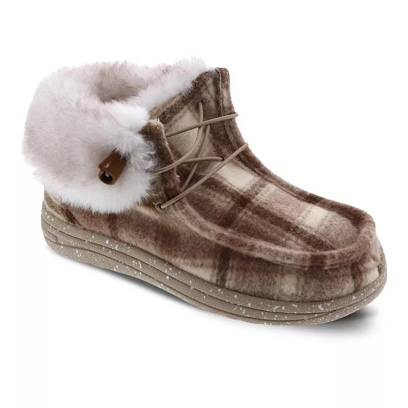 Mykos Cassidy Womens Ankle Boots Brown Plaid Product Image