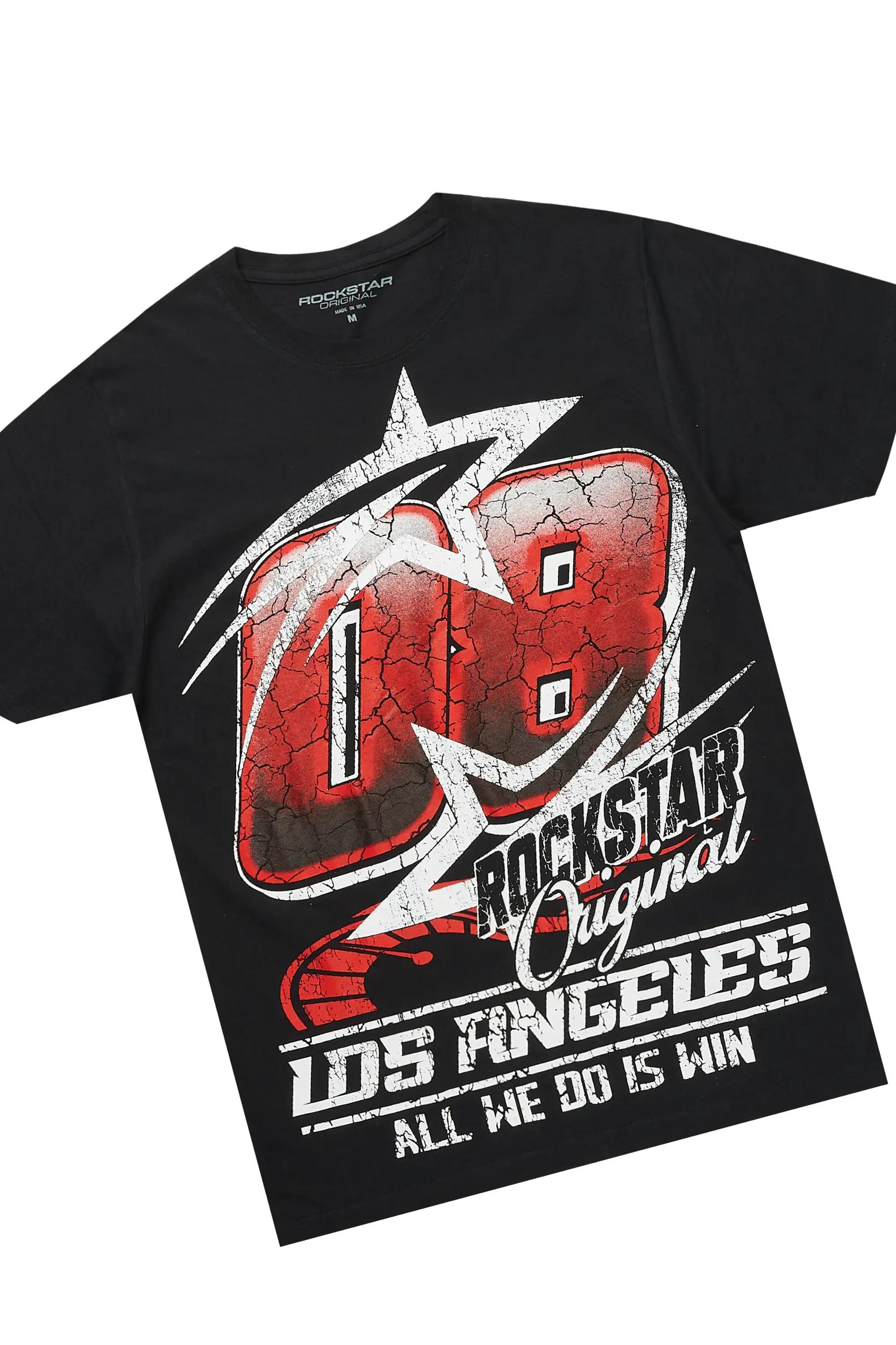 Kastell Black T-Shirt Short Set Male Product Image