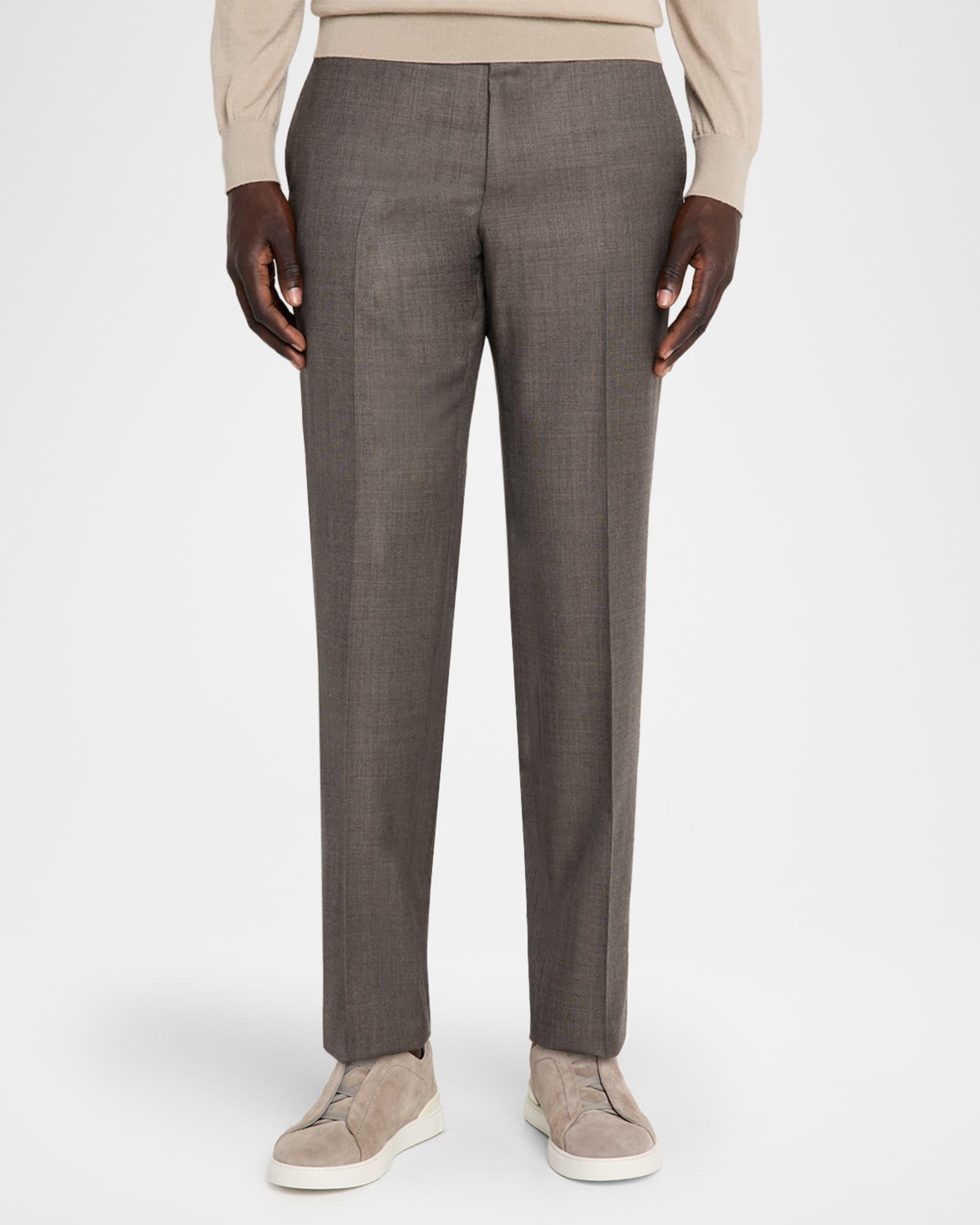 Men's Wool Sharkskin Modern Fit Trousers Product Image