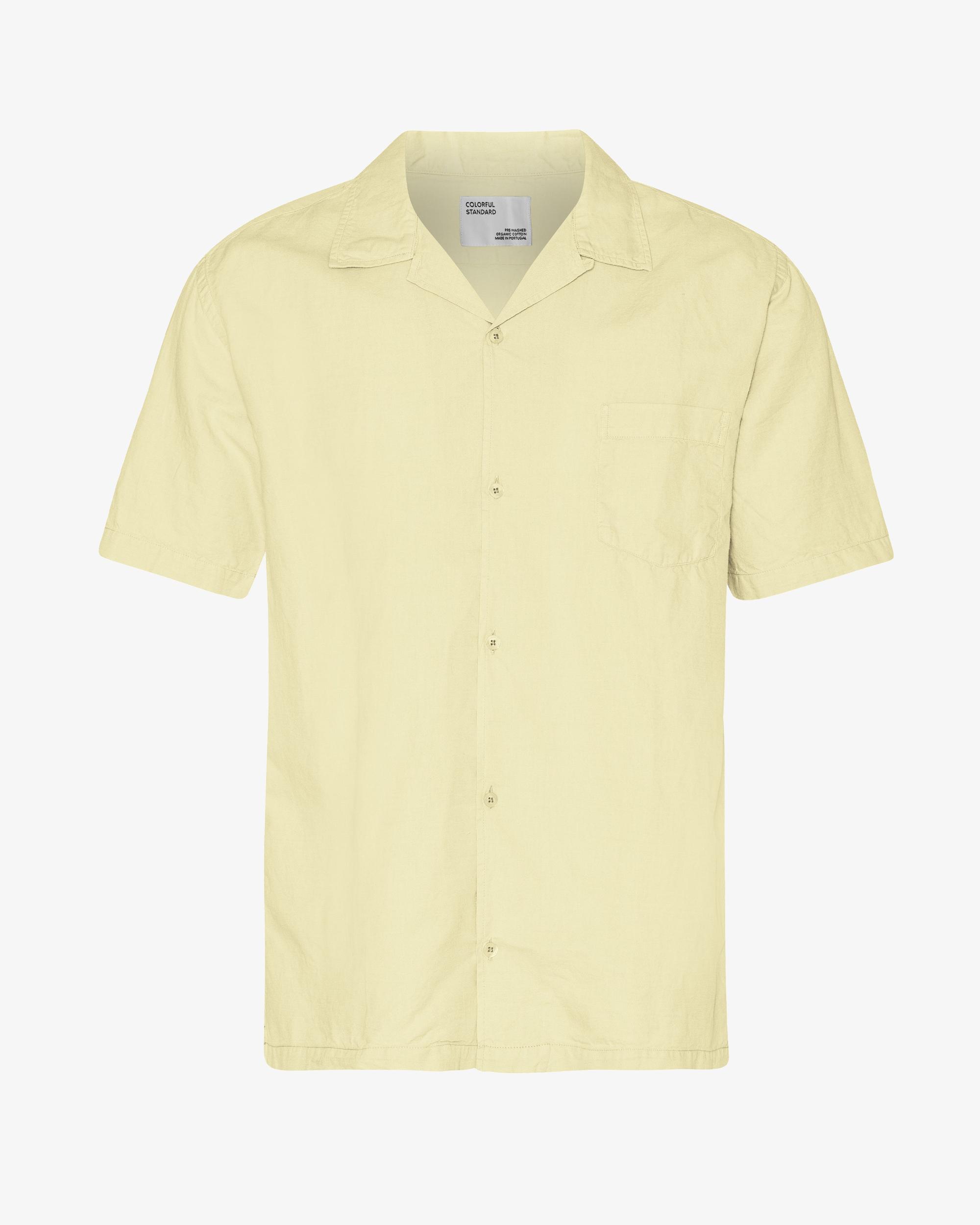 Linen Short Sleeved Shirt - Ivory White Product Image