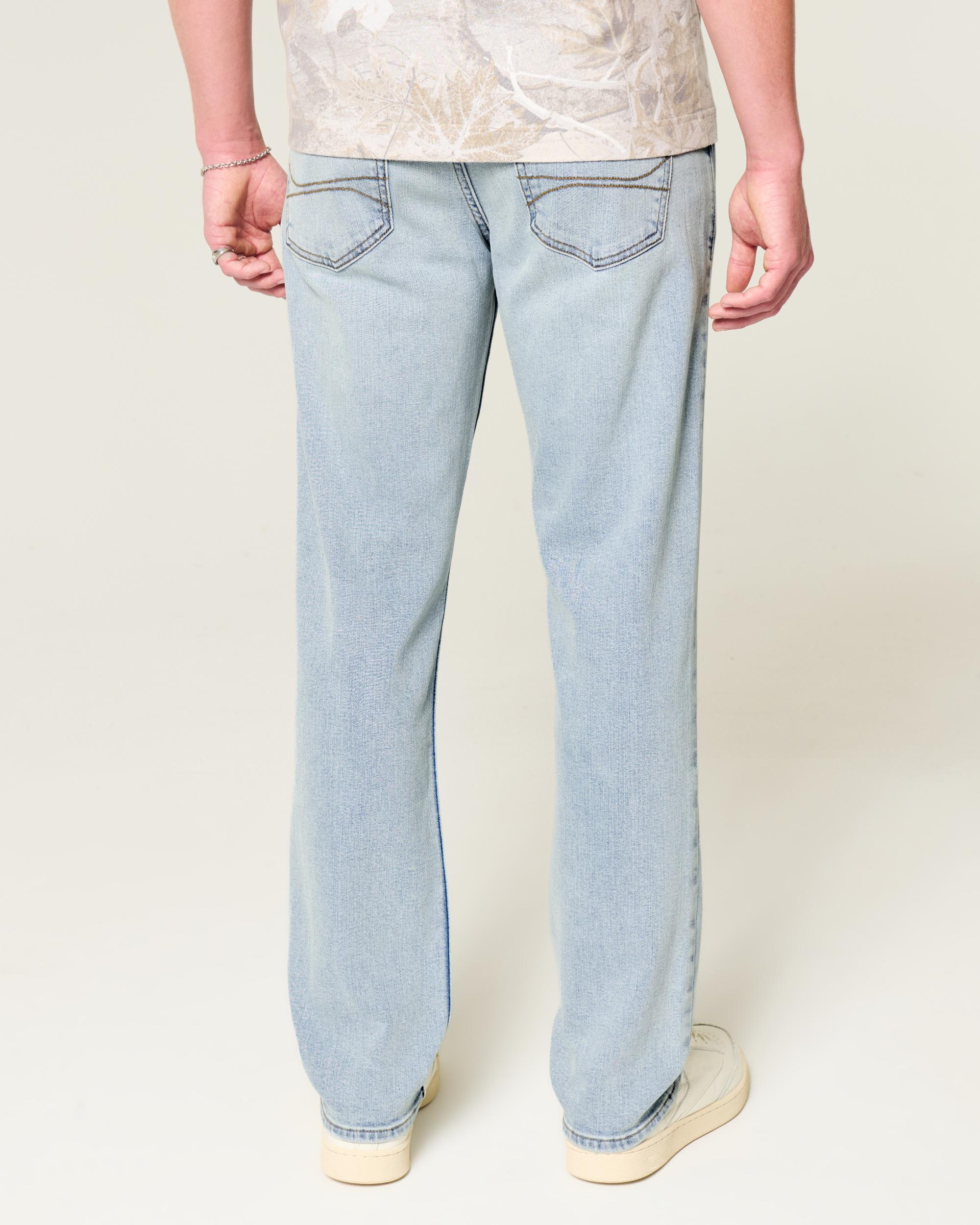 Washed Black Slim Straight Jeans Product Image