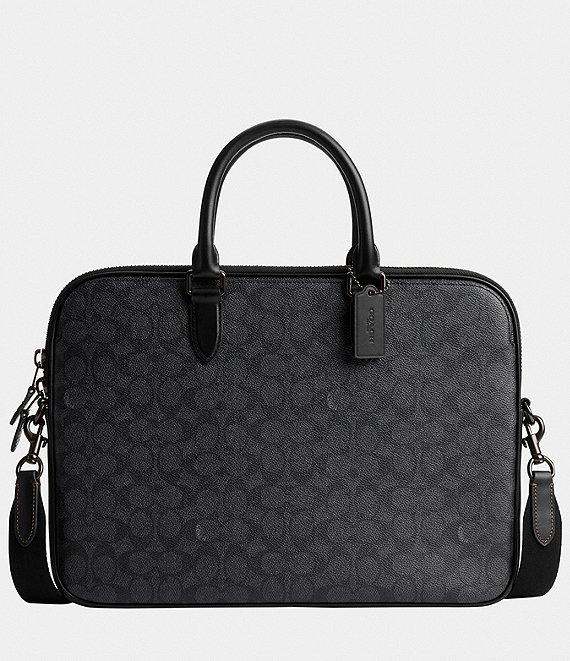 COACH Signature Coated Canvas Slim Briefcase Product Image