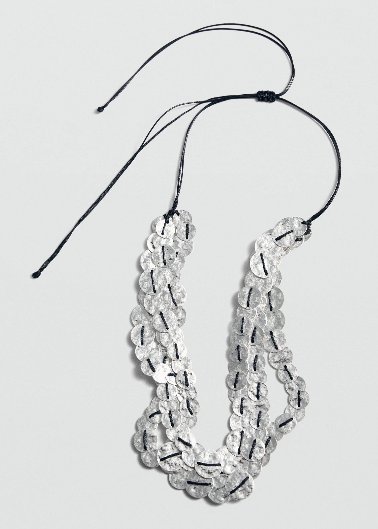 Multiple iron bead necklace - Women | MANGO USA Product Image