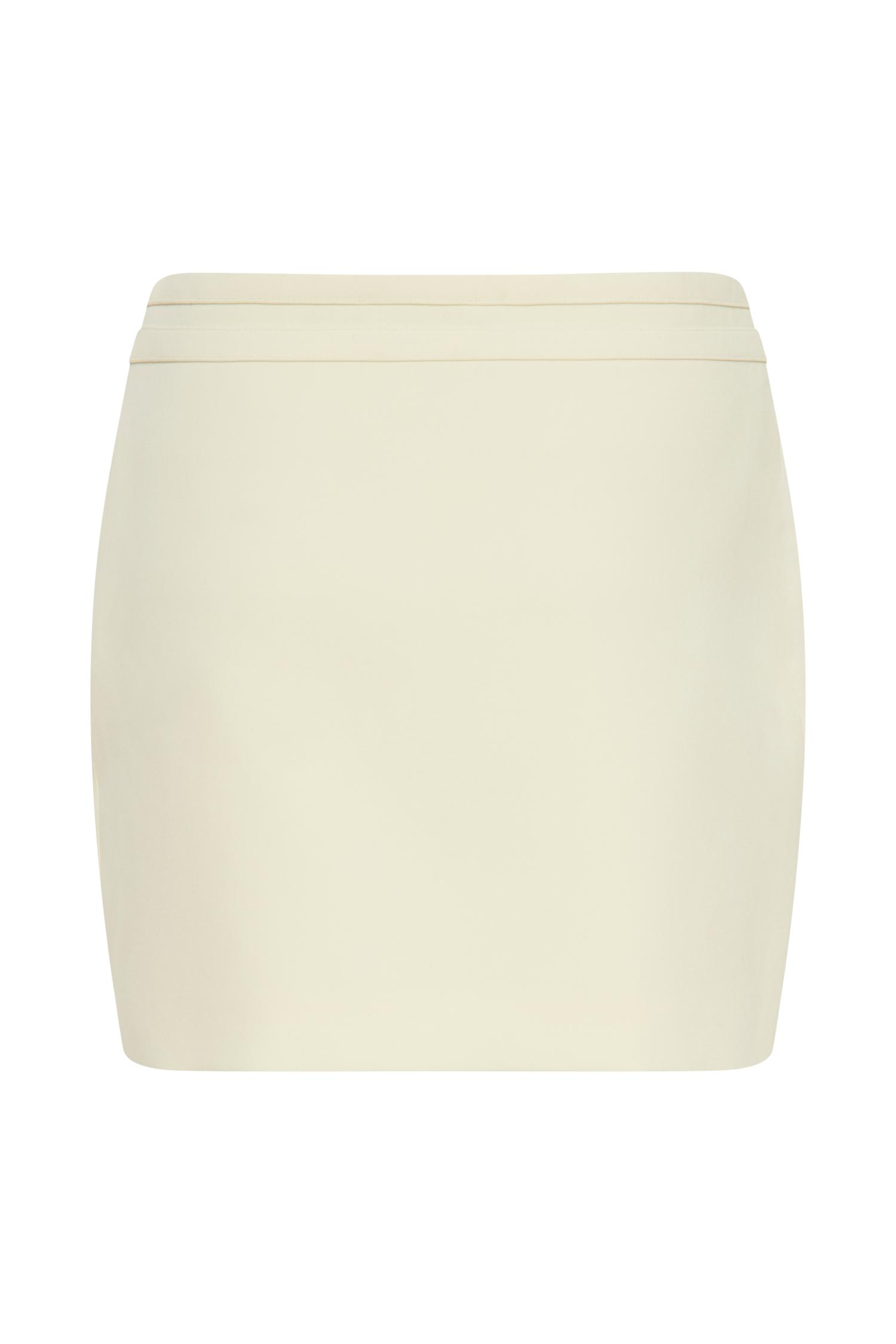 Letitia Suiting Mini Skirt With Buckle - Pastel Lemon Product Image