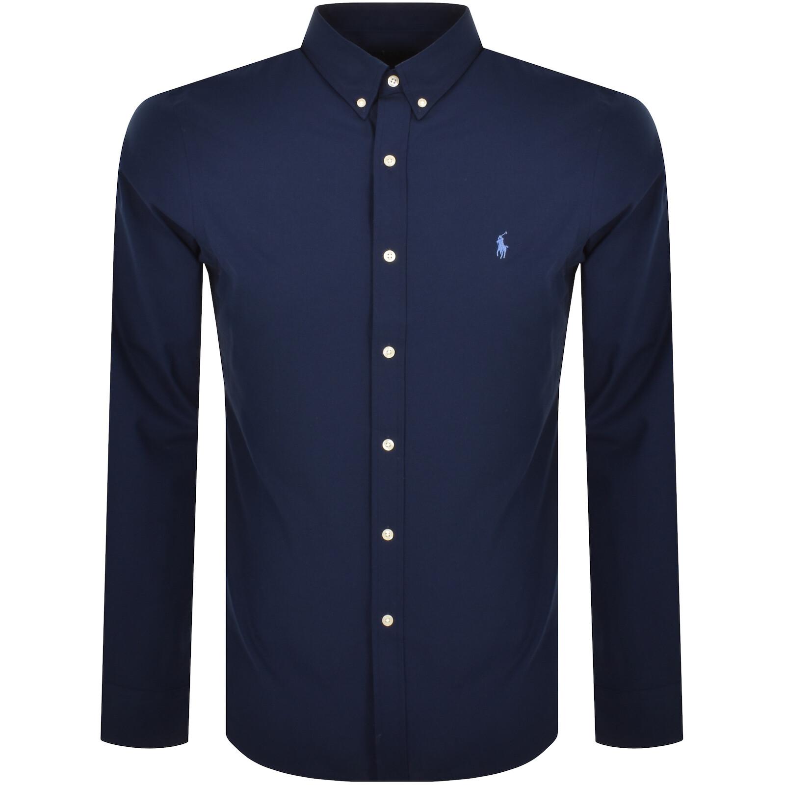POLO RALPH LAUREN Camicia Bd In Popeline Stretch Slim-fit Shirt In Blue Product Image
