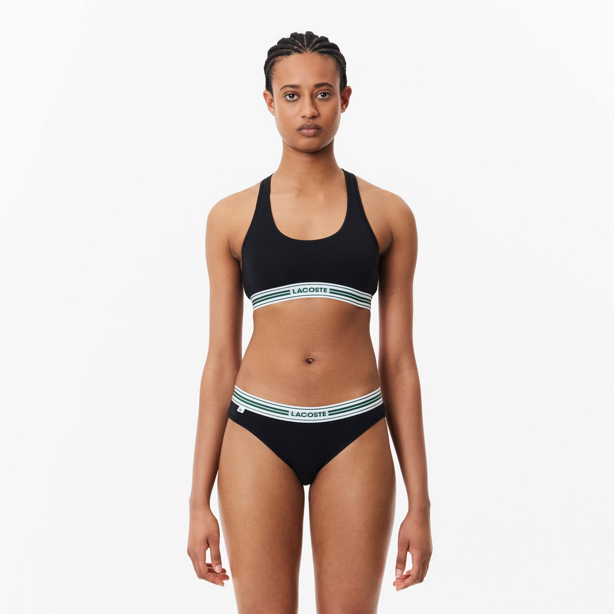 Contrast Band Stretch Cotton Bralette Product Image