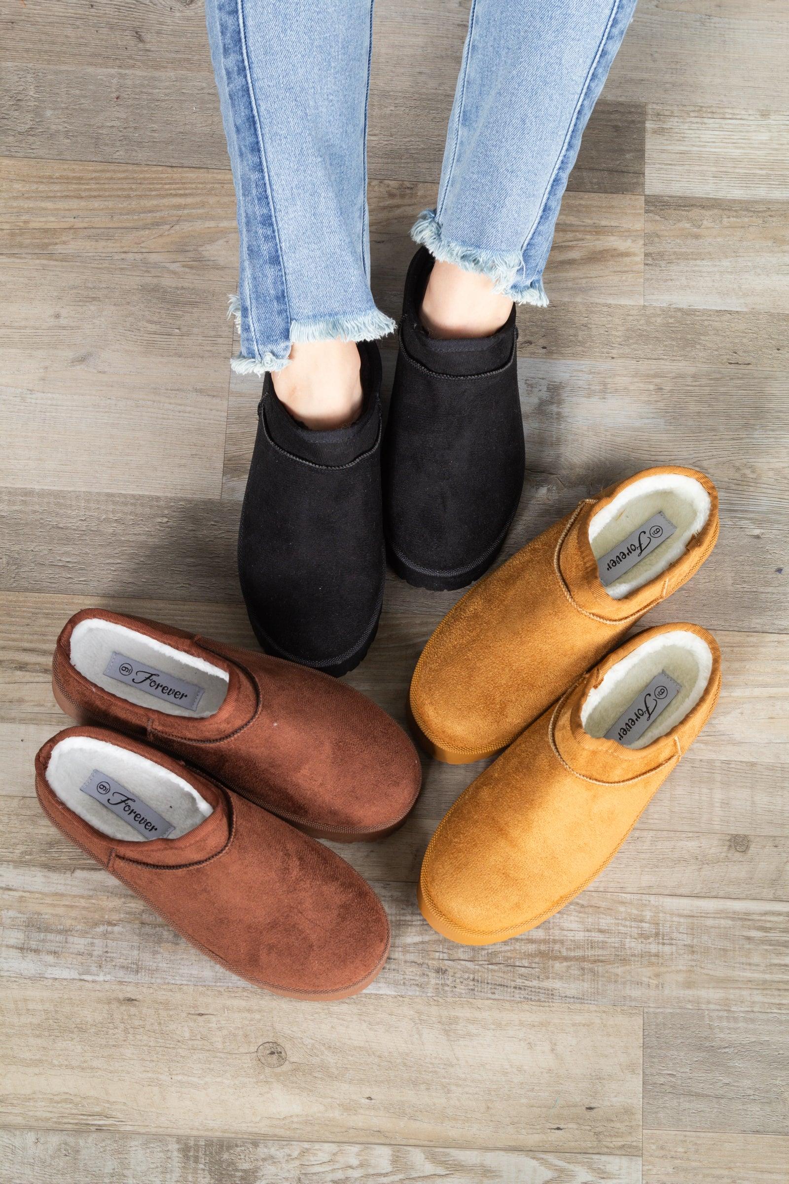 Mini Ankle Platform Fur Slip Ons Product Image