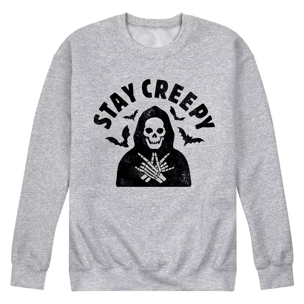 Men's Stay Creepy Skeleton Sweatshirt,  Product Image