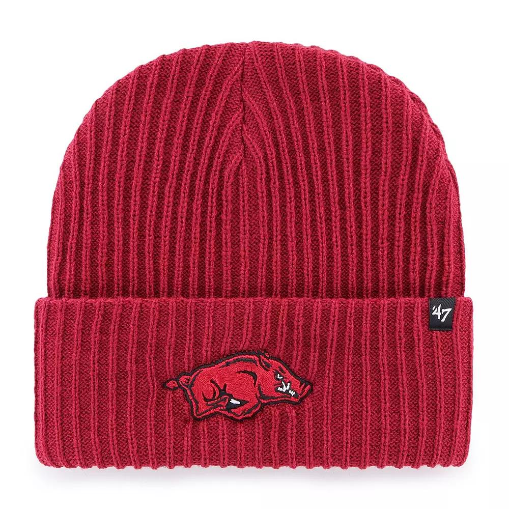 Men's '47 Cardinal Arkansas Razorbacks Harbor Cuffed Knit Hat, Red Product Image