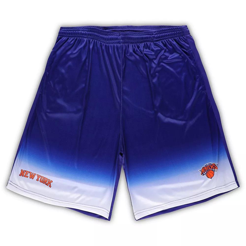 Men's Fanatics Branded Blue New York Knicks Big & Tall Fadeaway Shorts,  Product Image
