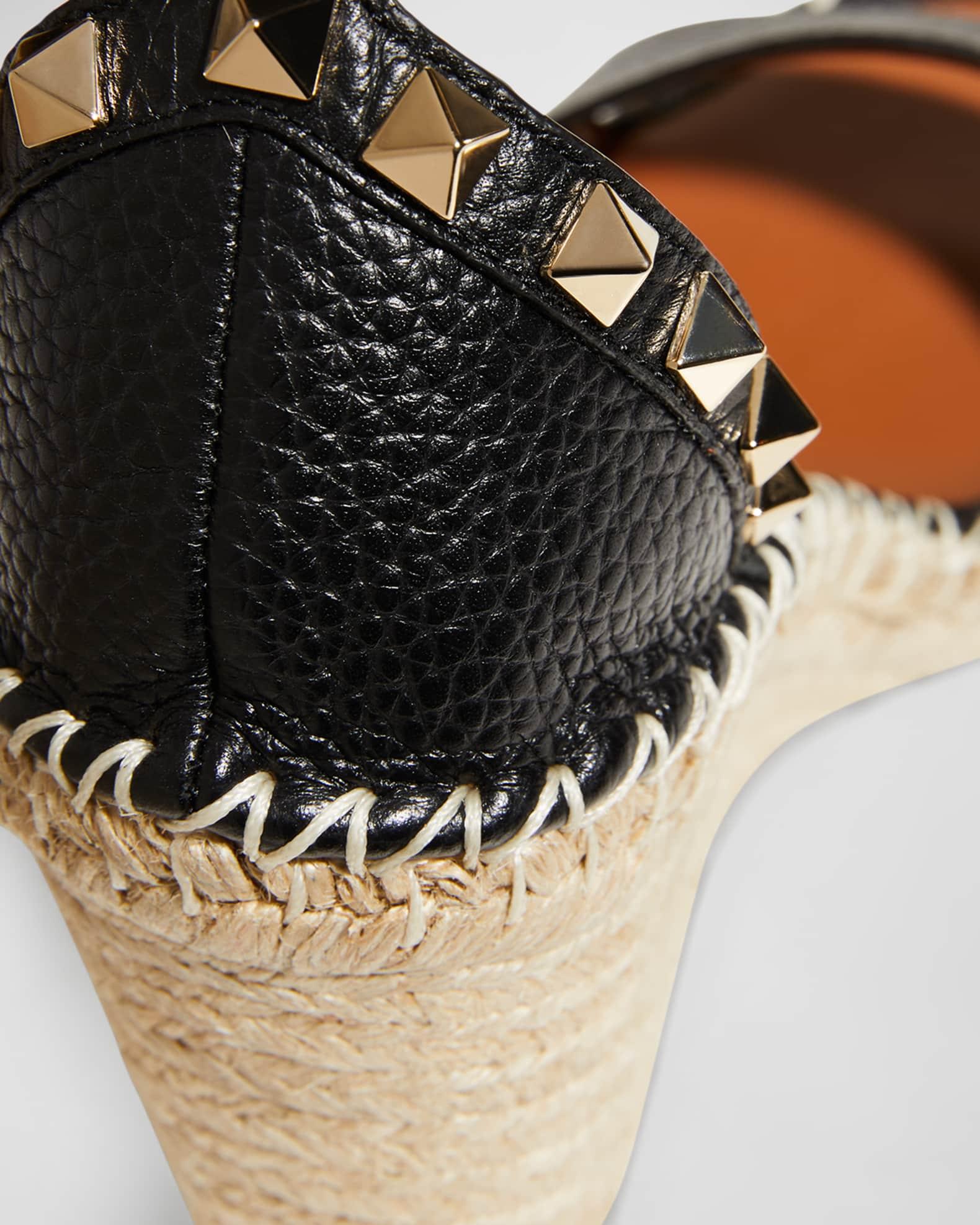 Rockstud Double Espadrille Wedge Sandals Product Image