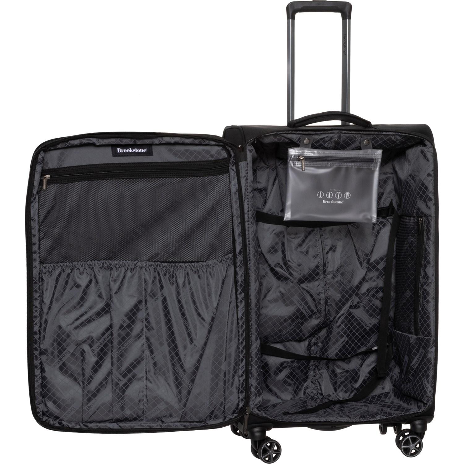 Brookstone 29” Harbor Spinner Suitcase - Softside, Expandable, Black Product Image