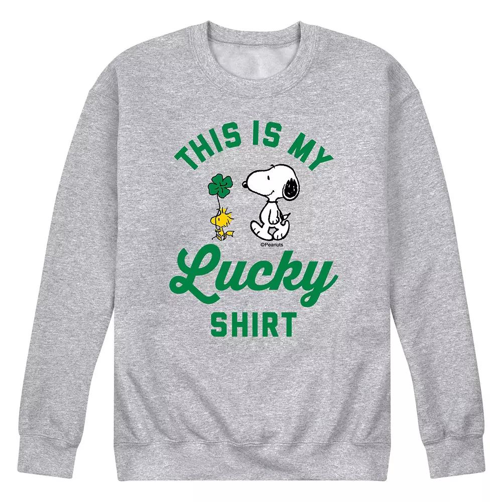 Men's Peanuts Lucky Shirt Fleece Sweatshirt,  Product Image