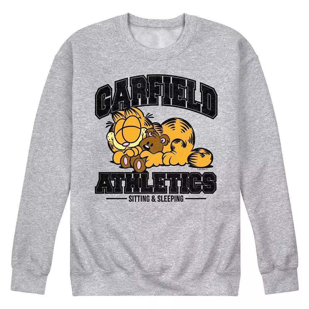 Men's Garfield Sleeping Athletics Fleece Sweatshirt,  Product Image
