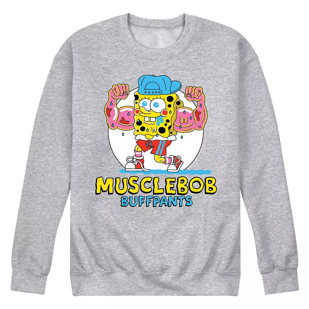 Men's SpongeBob SquarePants Musclebob Fleece Sweatshirt,  Product Image