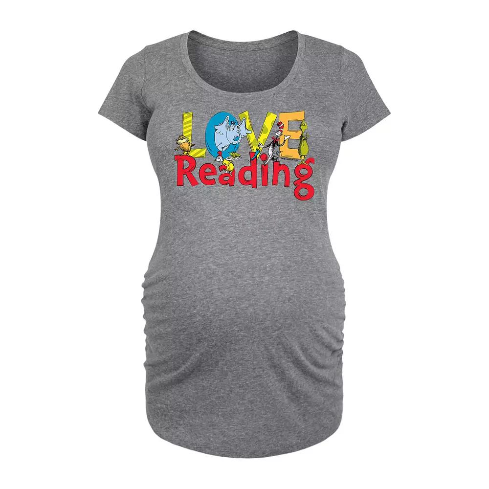 Maternity Dr. Seuss Love Reading Graphic Tee, Women's,  Product Image