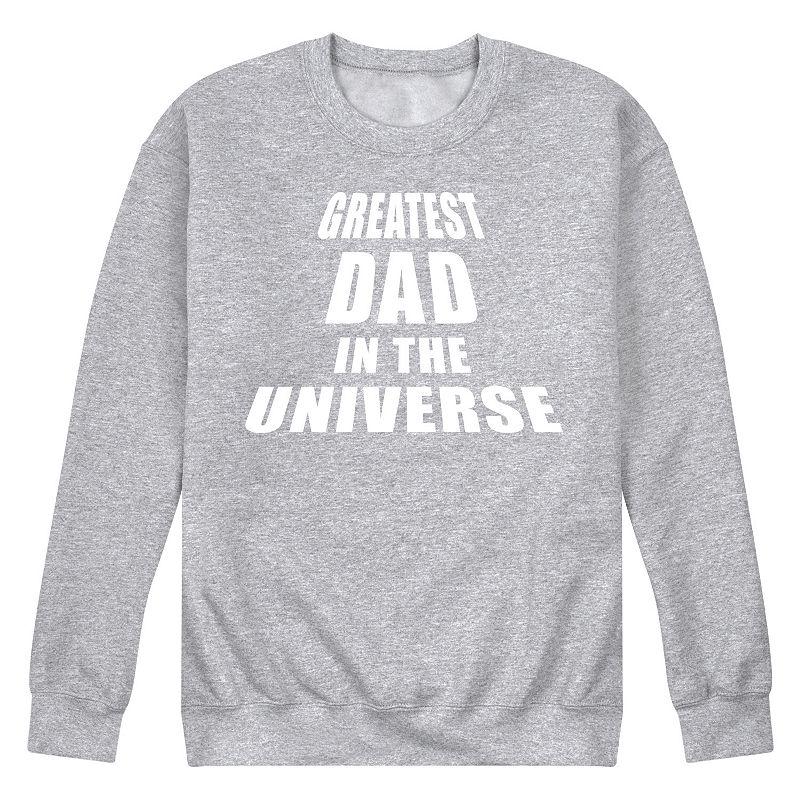 Mens Greatest Dad In The Universe Fleece Sweatshirt Pink Product Image