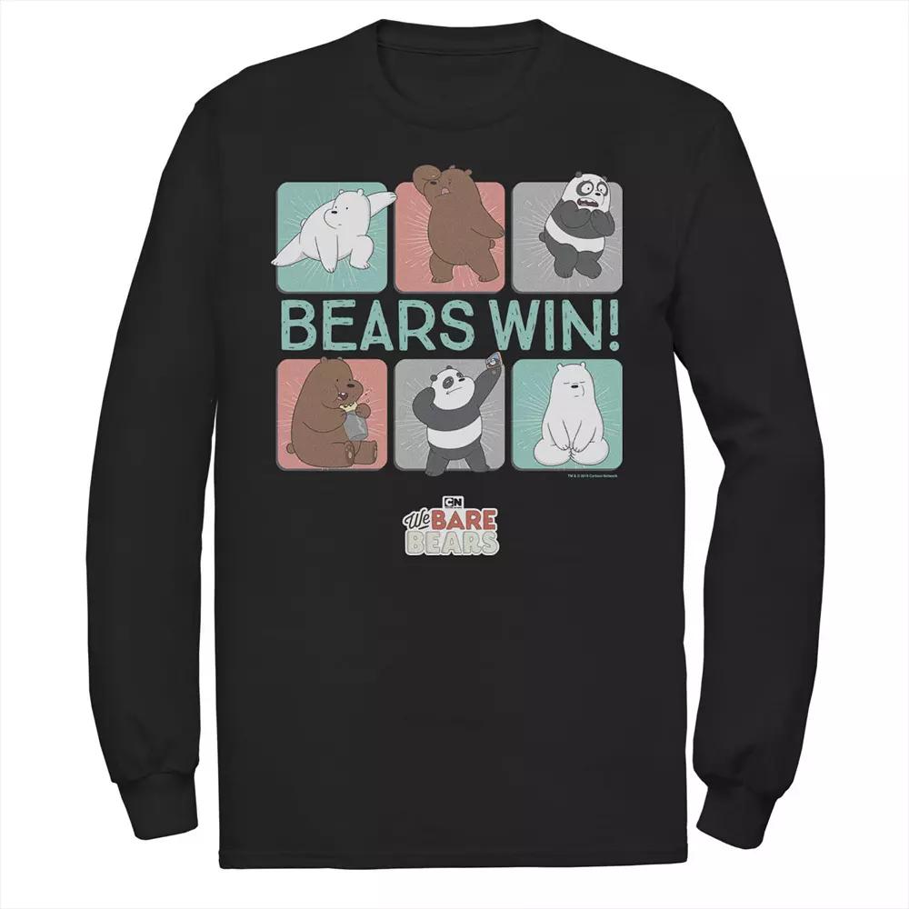 Men's We Bare Bears Bears Win Character Panels Tee,  Product Image