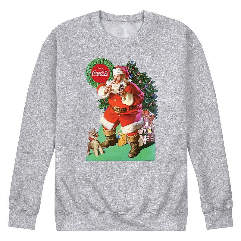 Men's CocaCola Vintage Santa with Dog Sweatshirt,  Product Image