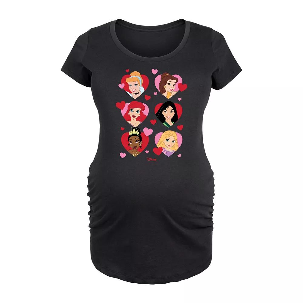 Disney Princess Maternity Heart Grid Graphic Tee, Women's,  Product Image
