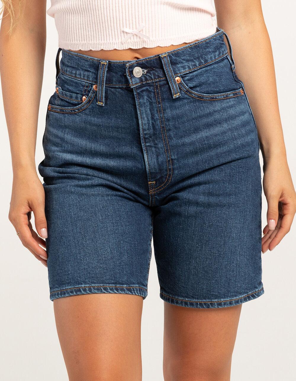 LEVI'S Premium Ribcage Bermuda Womens Shorts - Bringing The Basic - MED BLAST Product Image