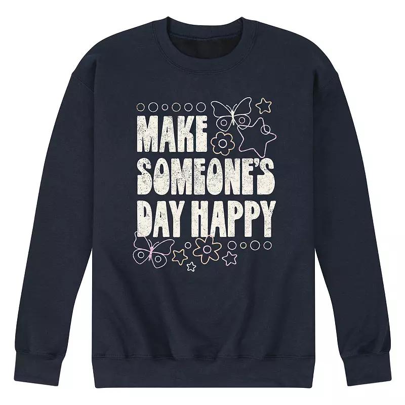 Men's Make Someone's Day Happy Fleece Sweatshirt,  Product Image