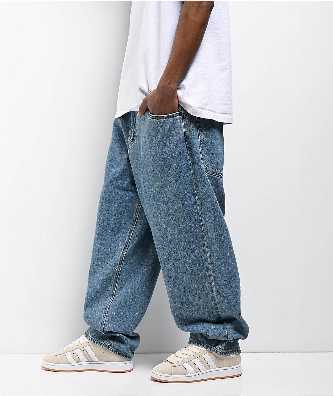 Empyre Grey Wash Ultra Loose Skate Jeans Product Image