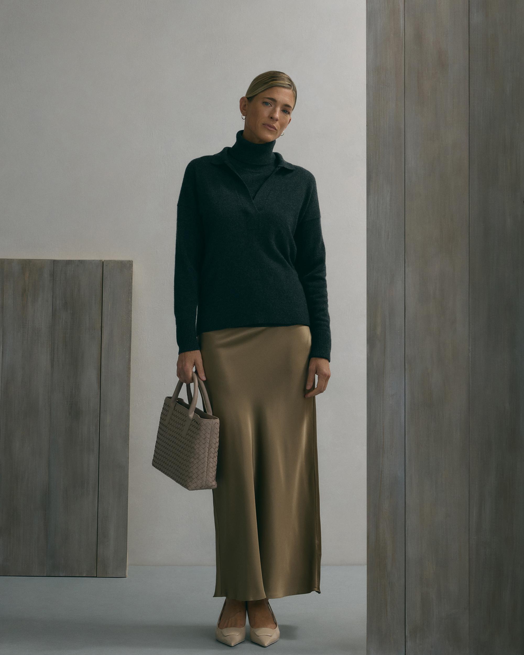 Quince | Women's Mongolian Cashmere Polo Sweater Product Image