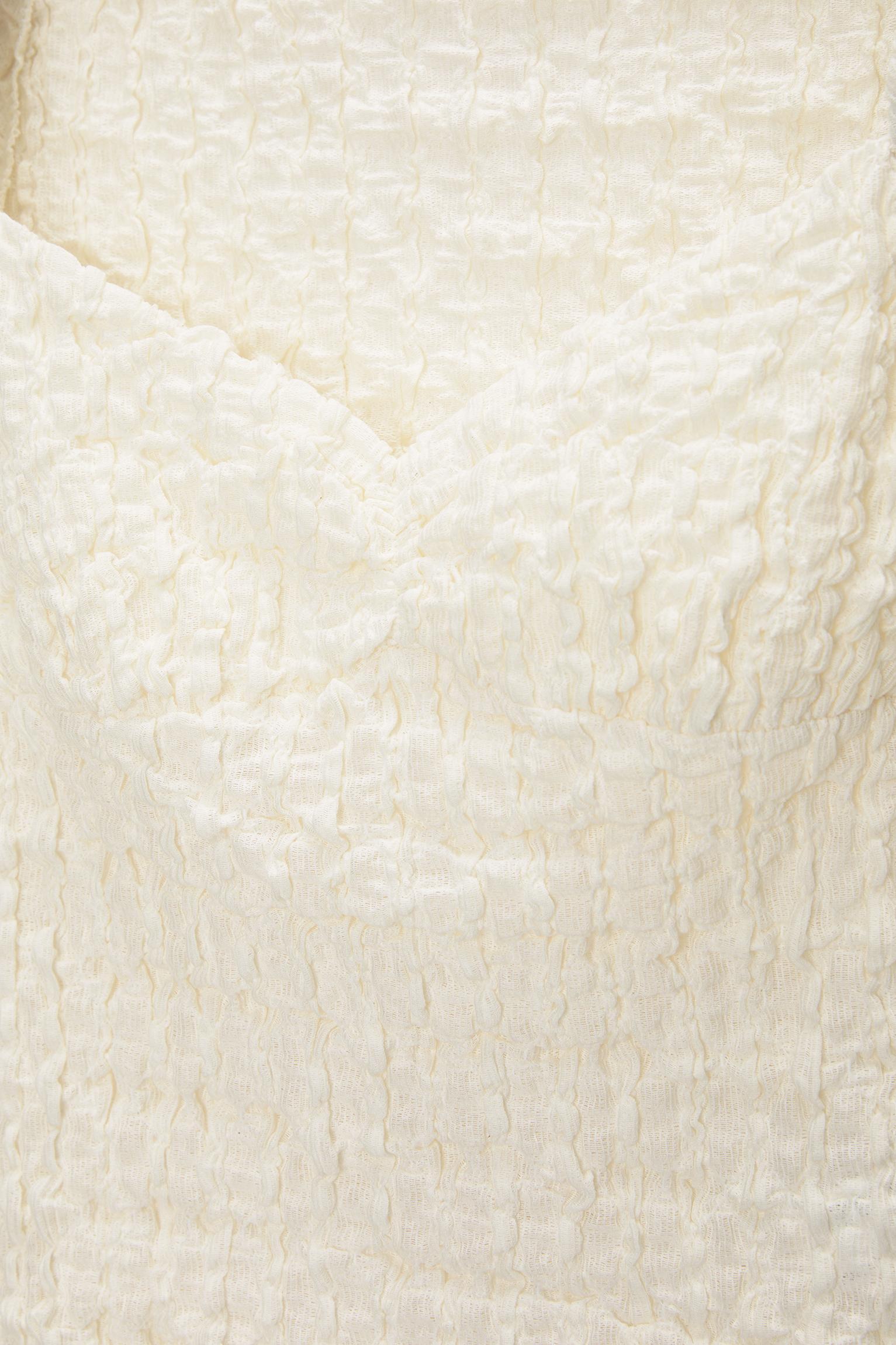 Textured corsetry-inspired T-shirt Product Image