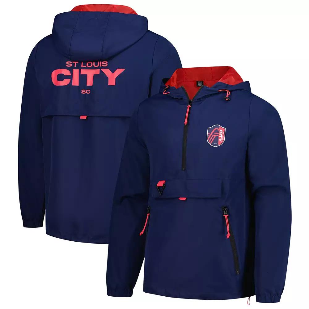 Men's Stadium Essentials Navy St. Louis City SC Compete Quarter-Zip Hoodie Jacket,  Product Image