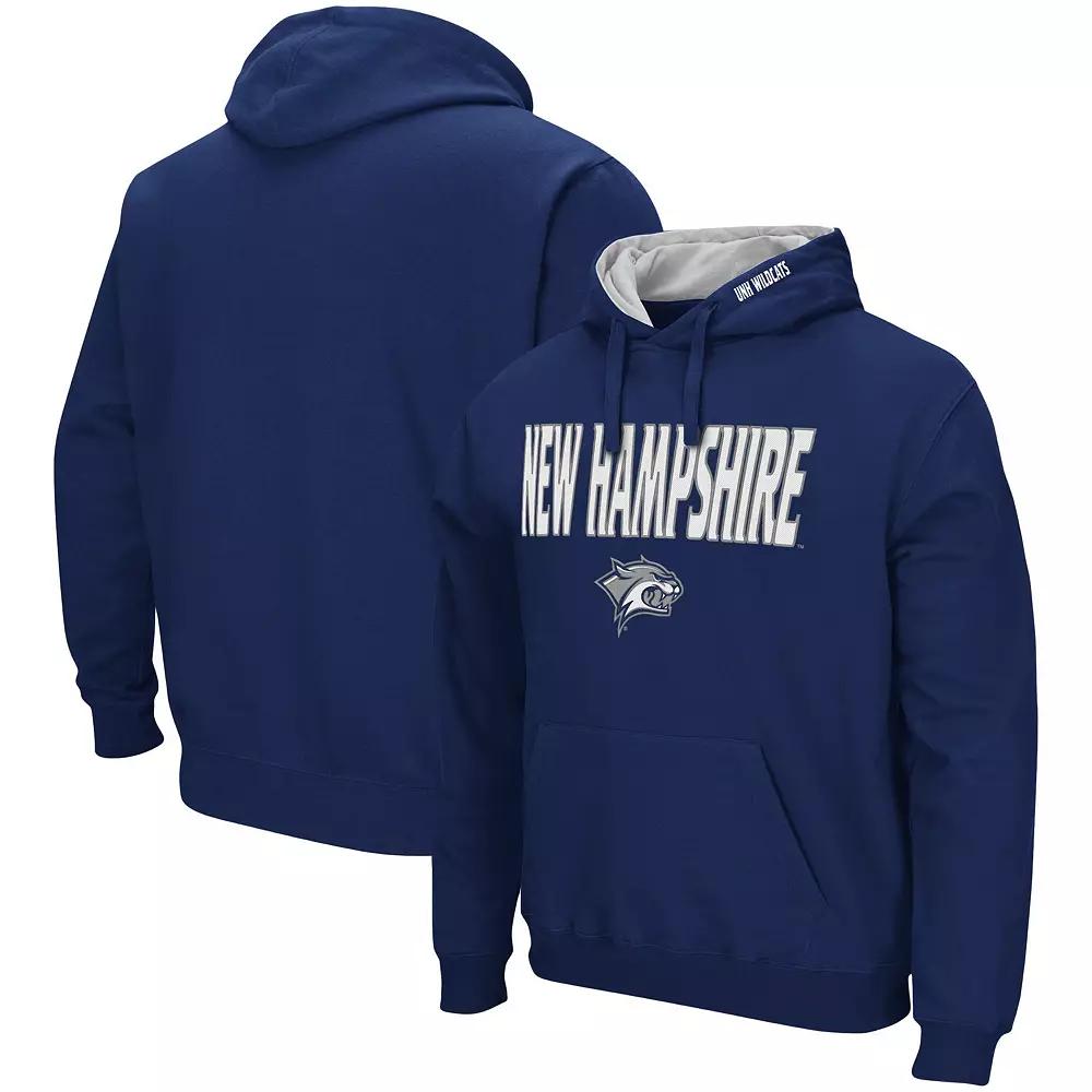 Men's Colosseum Navy Pepperdine Waves Arch and Logo Pullover Hoodie,  Product Image