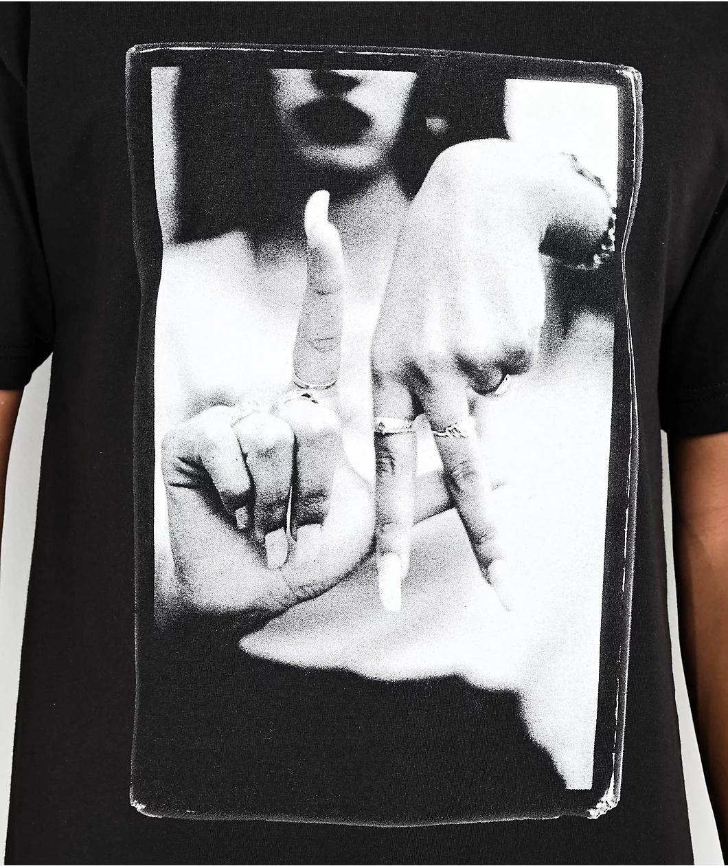 Estevan Oriol LA Hands Black T-Shirt Product Image