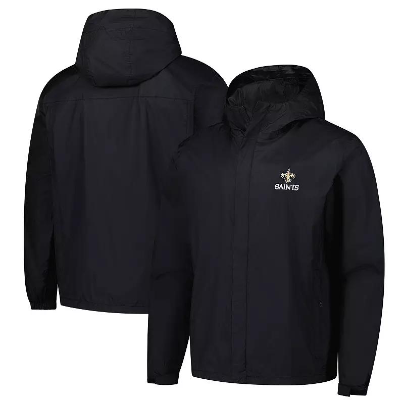 Men's Dunbrooke Black New Orleans Saints Tropic Waterproof Packable Full-Zip Hoodie Jacket, Size: 2XL Product Image