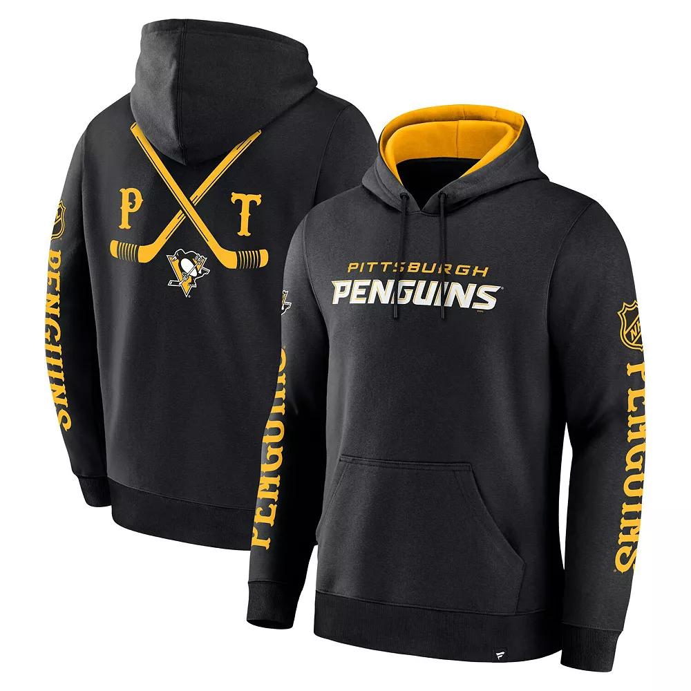 Men's Fanatics Black Pittsburgh Penguins Big City Legacy Fleece Pullover Hoodie,  Product Image