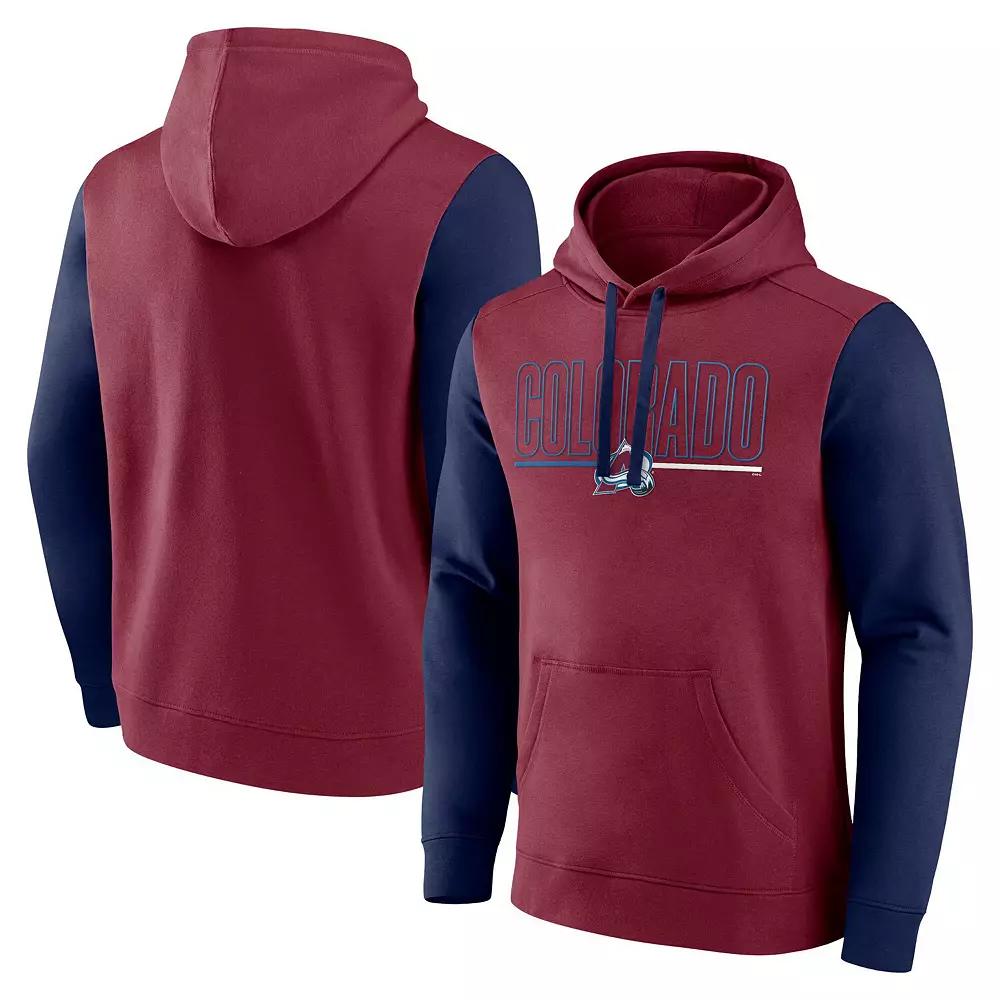 Men's Burgundy Colorado Avalanche Deliver Fleece Pullover Hoodie, Size: XL, Med Re Product Image