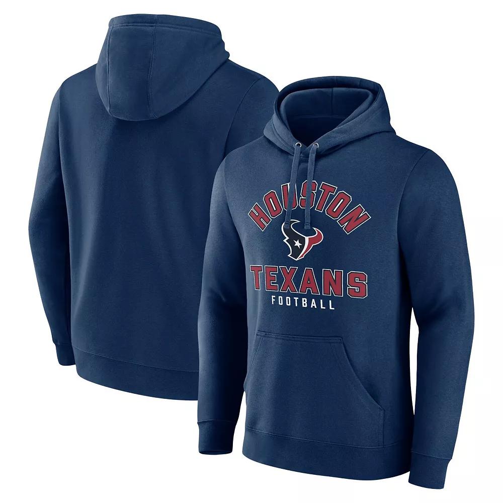 Men's Fanatics Branded  Navy Houston Texans Between the Pylons Pullover Hoodie, Size: 3XL, Blue Product Image