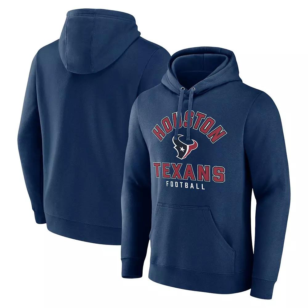 Men's Fanatics Branded  Navy Houston Texans Between the Pylons Pullover Hoodie, Size: 3XL, Blue Product Image