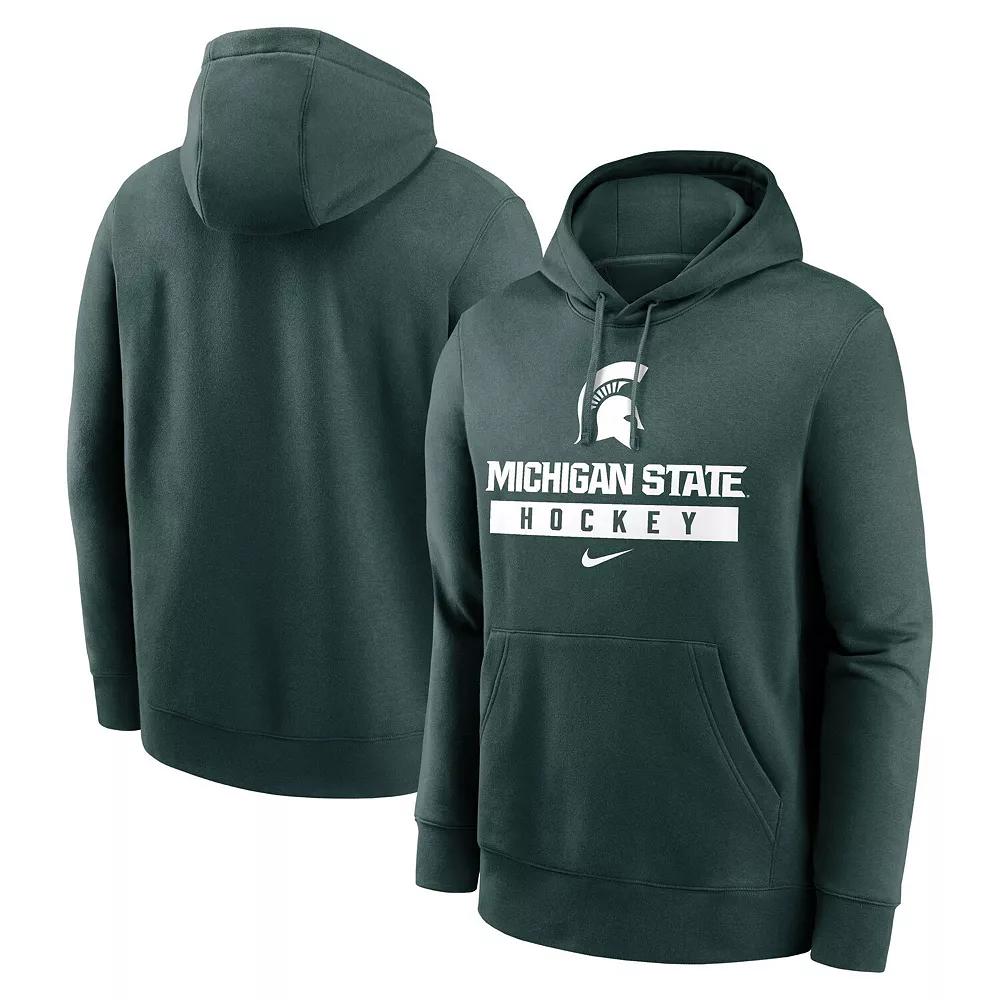 Men's Nike Green Michigan State Spartans Hockey Stack Fleece Pullover Hoodie, Size: 2XL Product Image