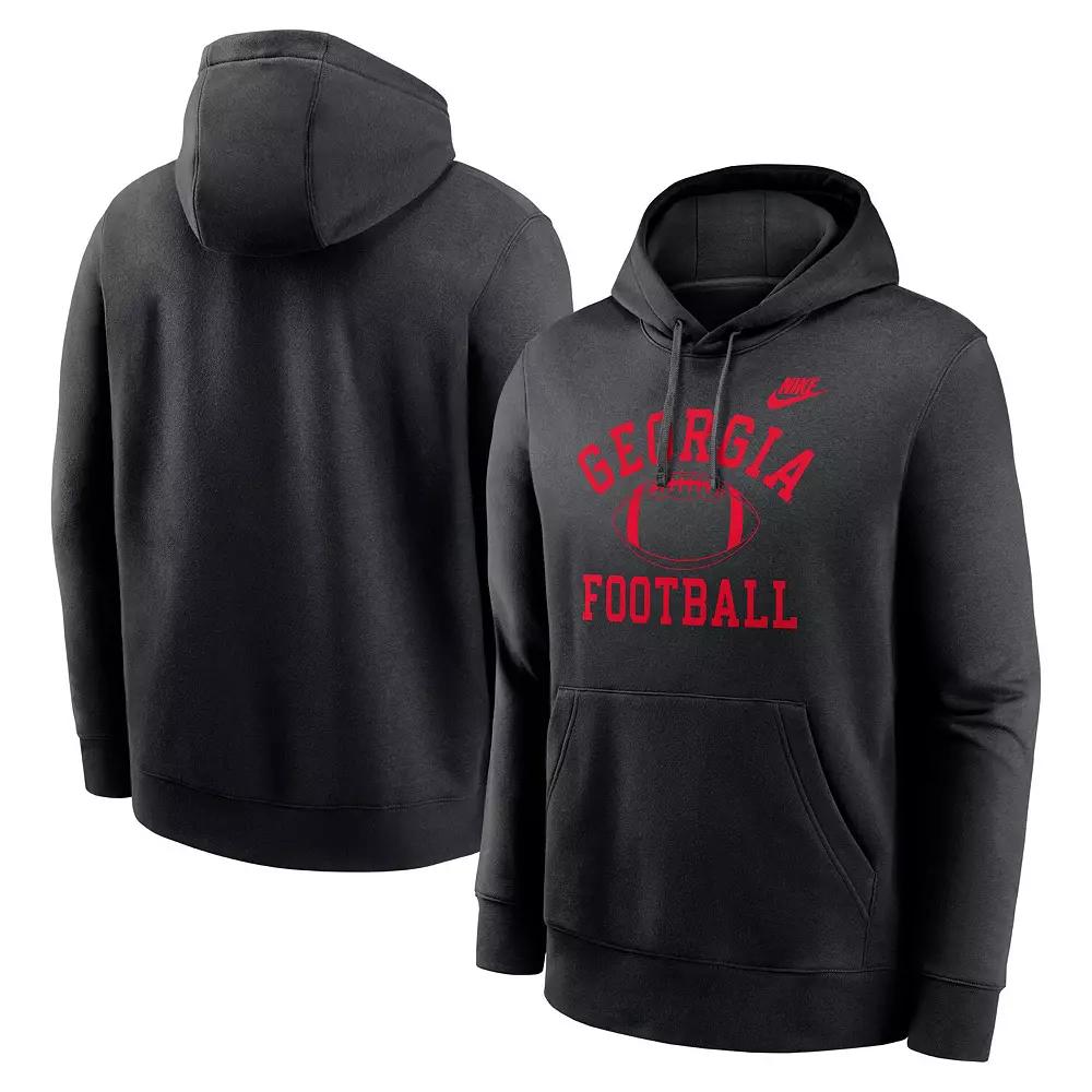 Men's Nike Black Georgia Bulldogs Legacy Football Icon Club Fleece Pullover Hoodie,  Product Image
