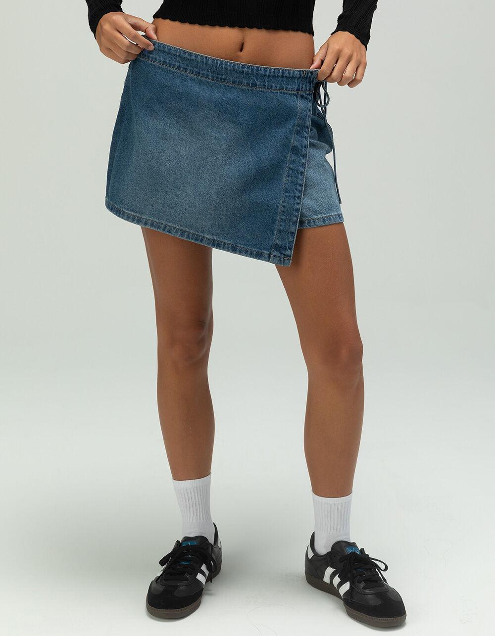 RSQ Womens Denim Skort - MEDIUM WASH Product Image